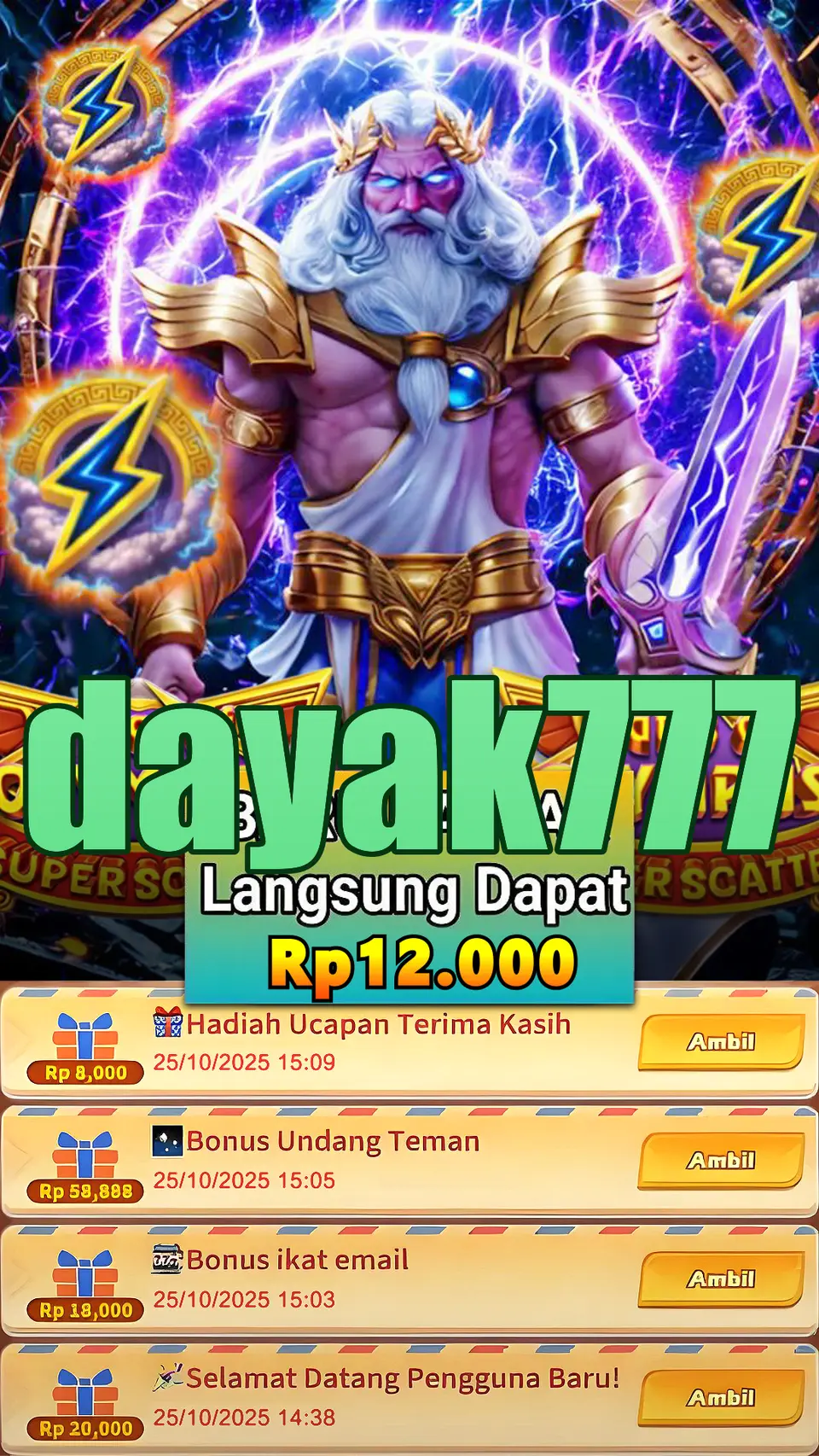 dayak777 Tangkapan Layar Resmi APK